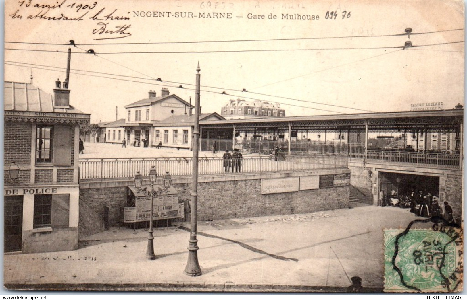 94 NOGENT SUR MARNE - La Gare De Mulhouse  - Nogent Sur Marne
