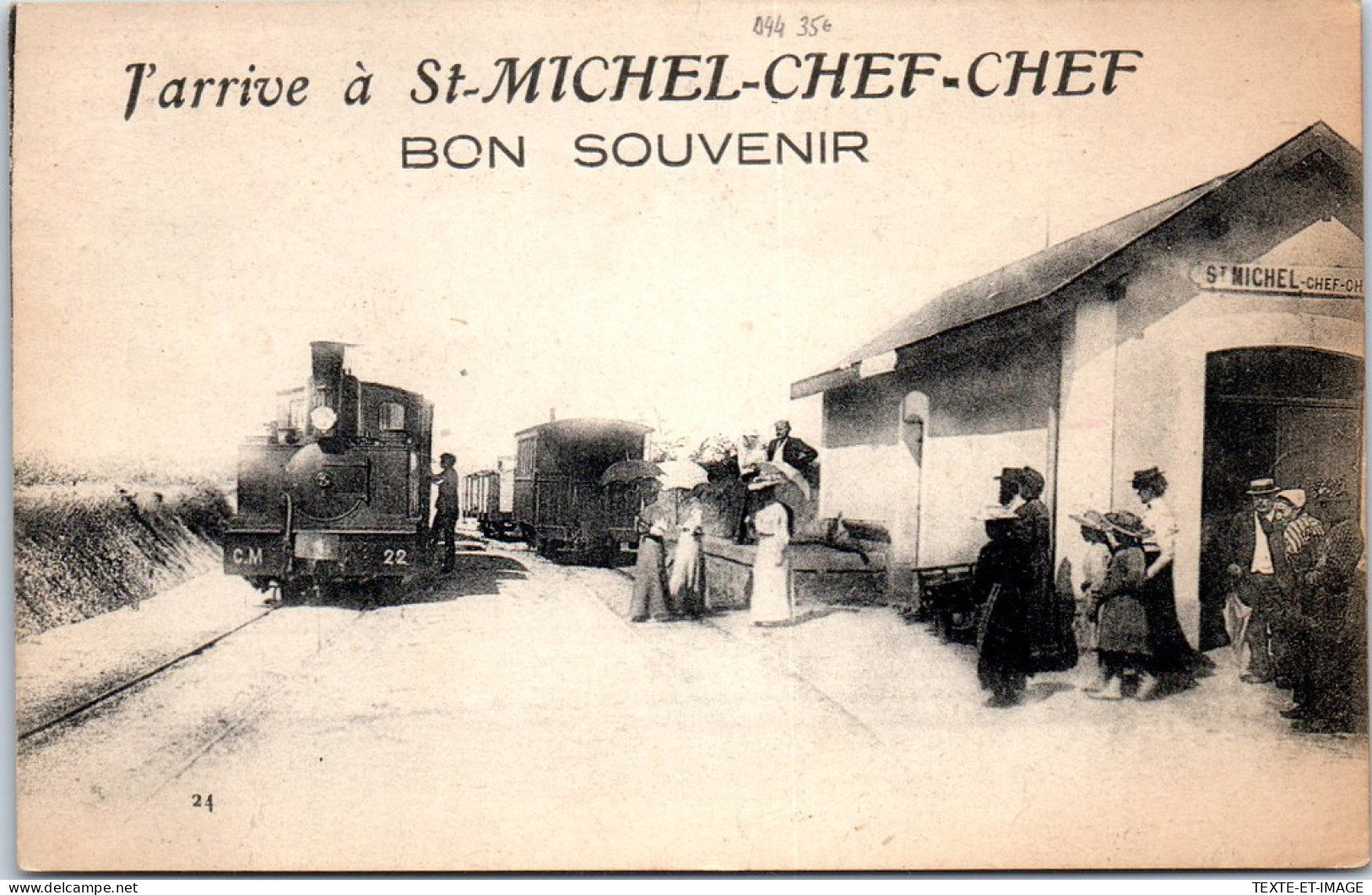 44 SAINT MICHEL CHEF CHEF - Arrivee Du Train En Gare  - Saint-Michel-Chef-Chef
