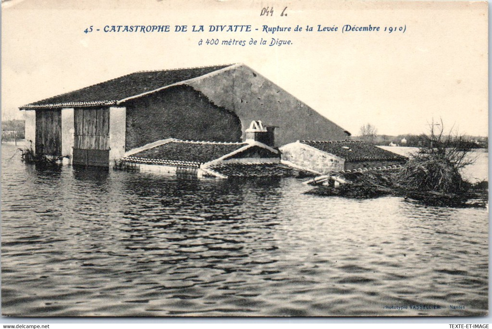 44 NANTES - La Divatte, Rupture De La Levee Dec 1910 - Nantes