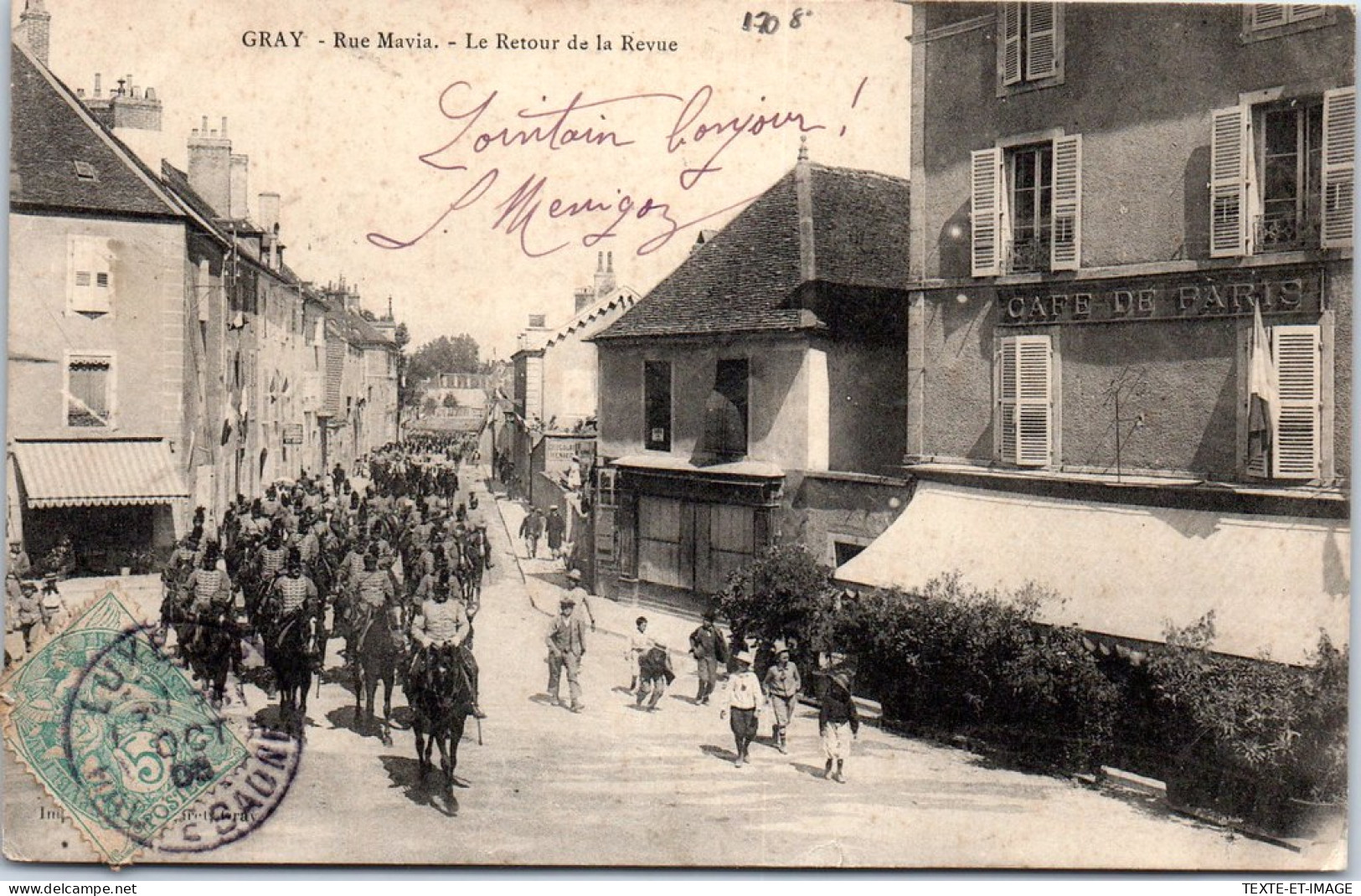 70 GRAY - Le Retour De La Revue Militaire. - Gray
