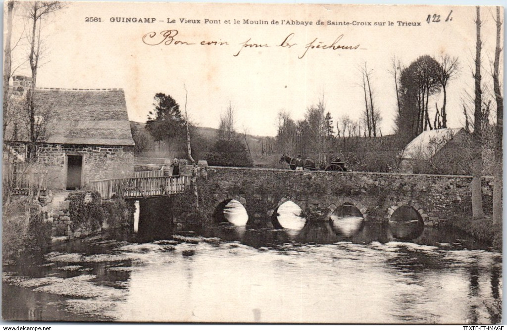 22 GUINGAMP - Vieux Pont Et Moulin De L'abbaye. - Guingamp