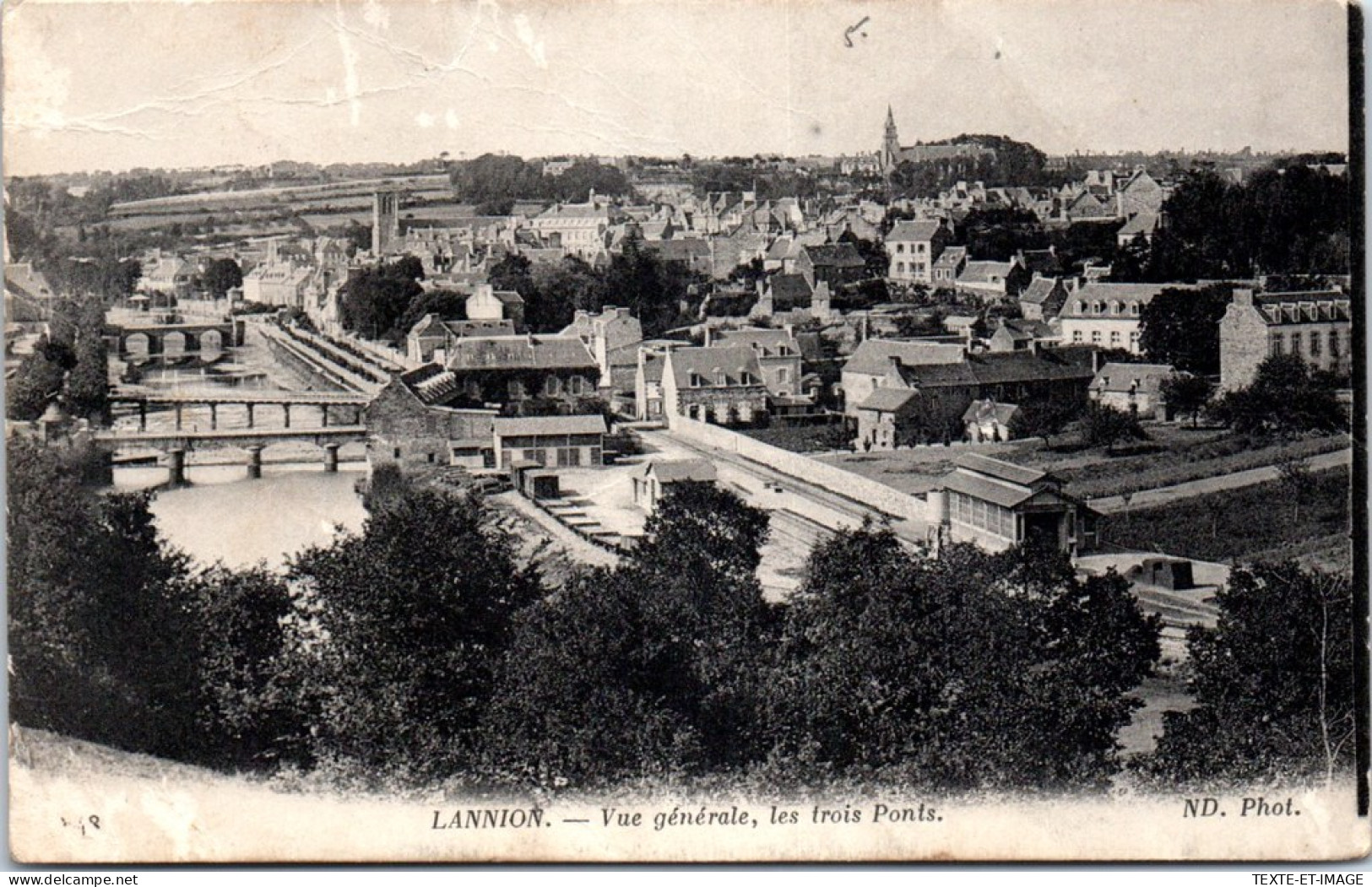 22 LANNION - Vue Generale Sur Les Trois Ponts. - Lannion