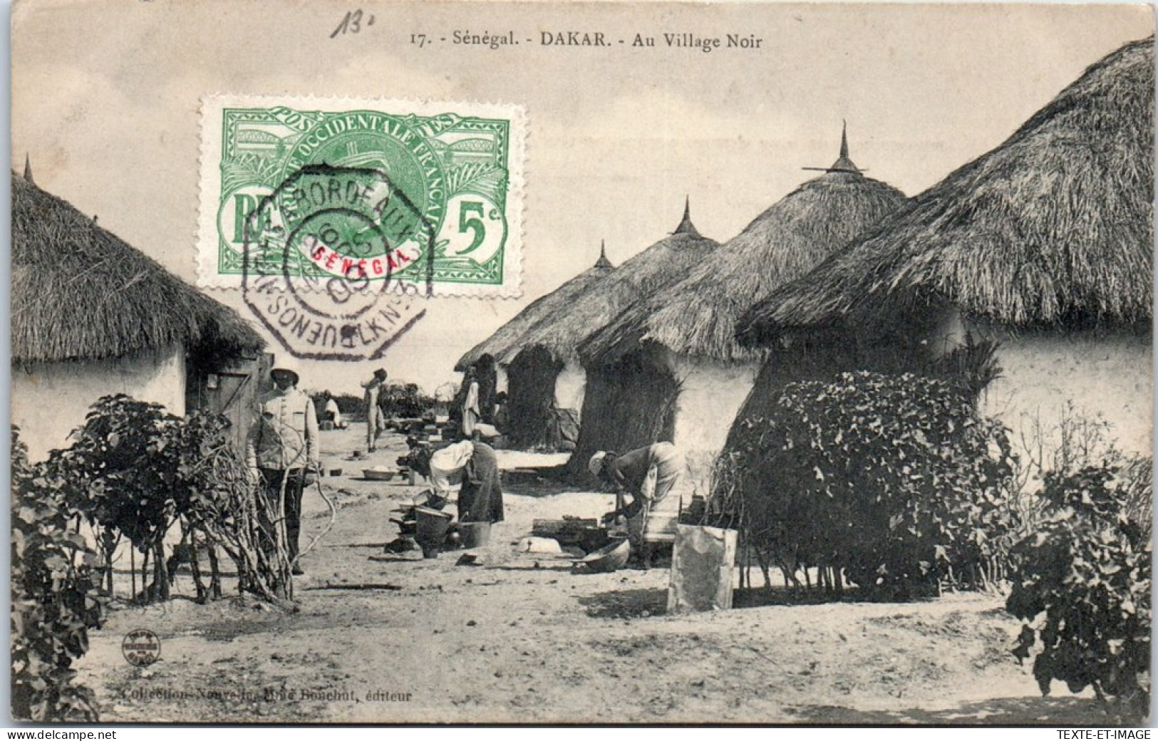 SENEGAL - DAKAR - Au Village Noir (affranchissement) - Senegal