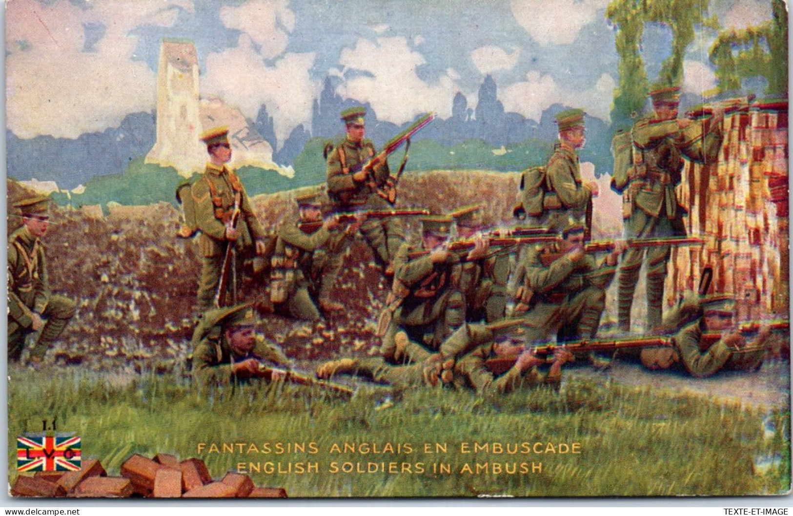 MILITARIA 14/18 - Fantassins Anglais En Ambuscade  - Guerre 1914-18