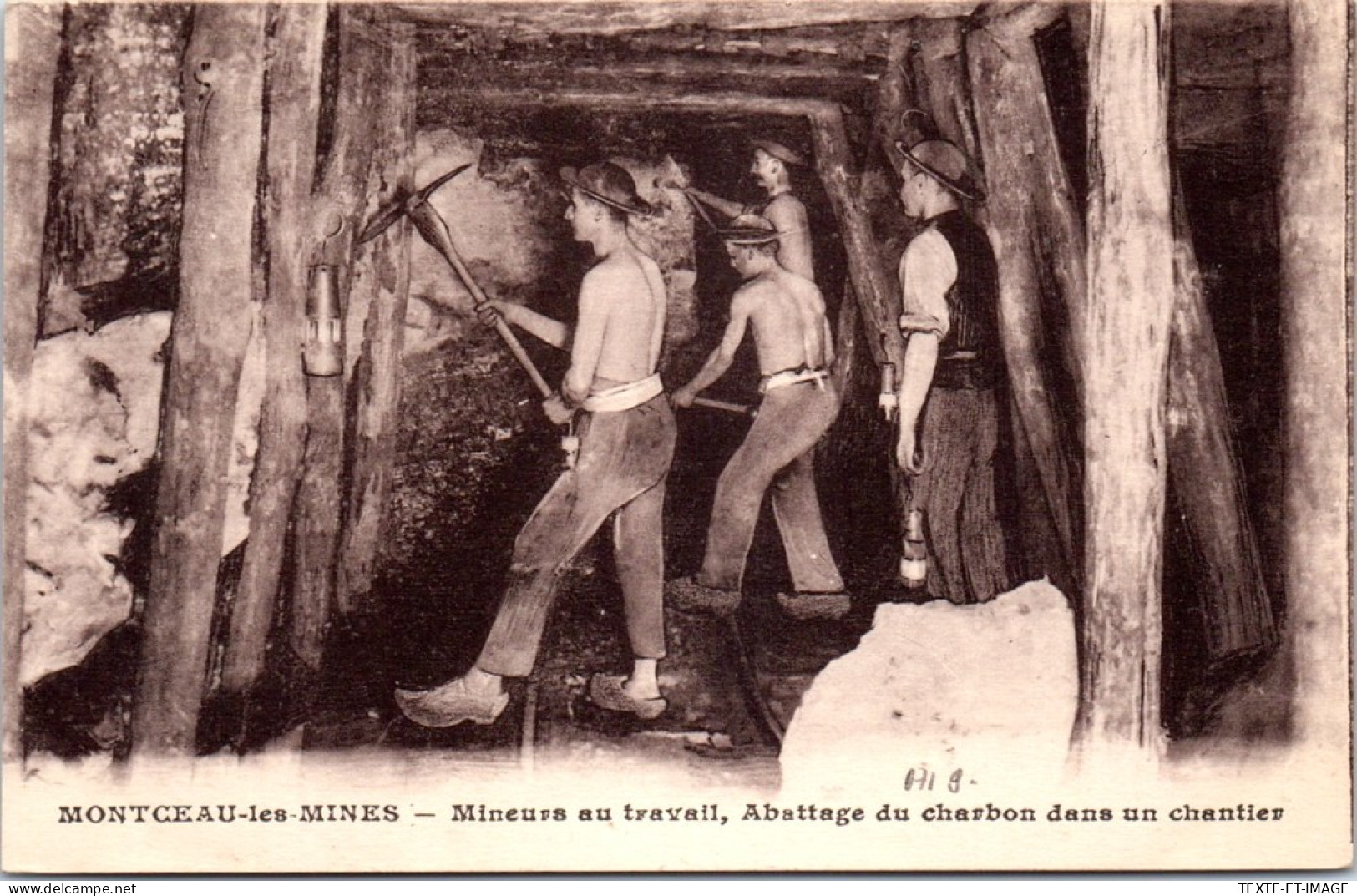 71 MONTCEAU LES MINES - Mineurs Au Travail.  - Montceau Les Mines