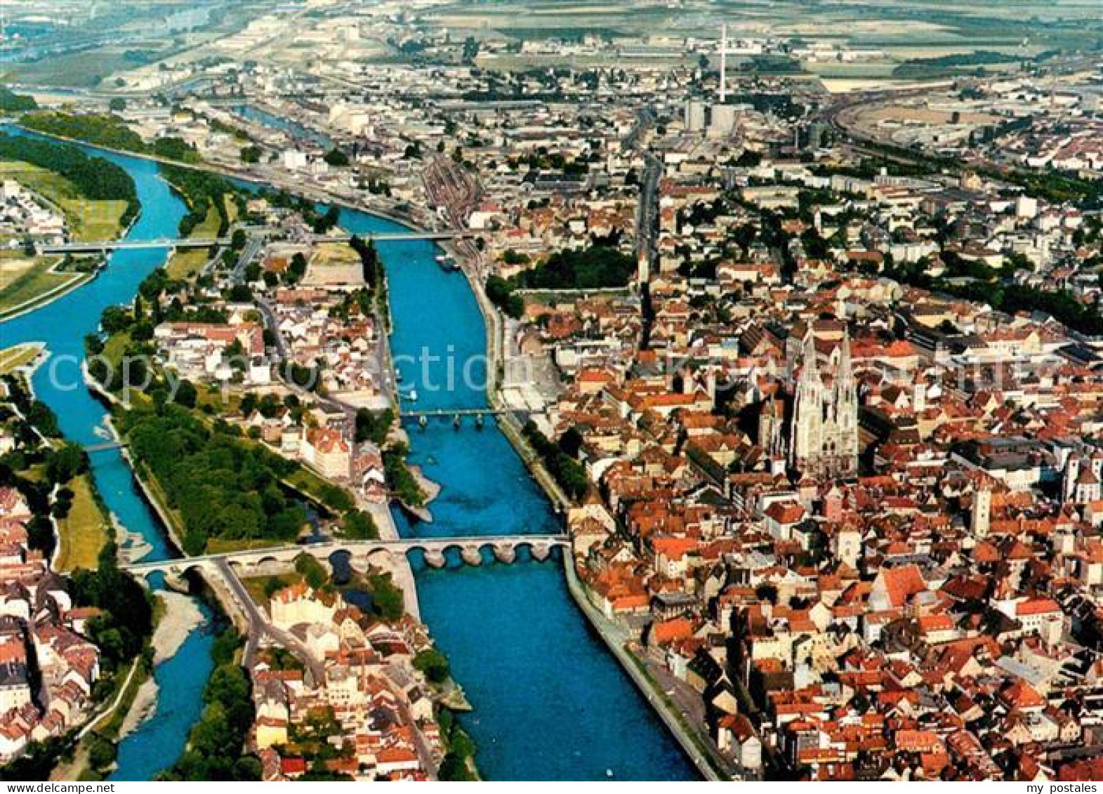 72905778 Regensburg 2000jaehrige Stadt An Der Donau Fliegeraufnahme Regensburg - Regensburg