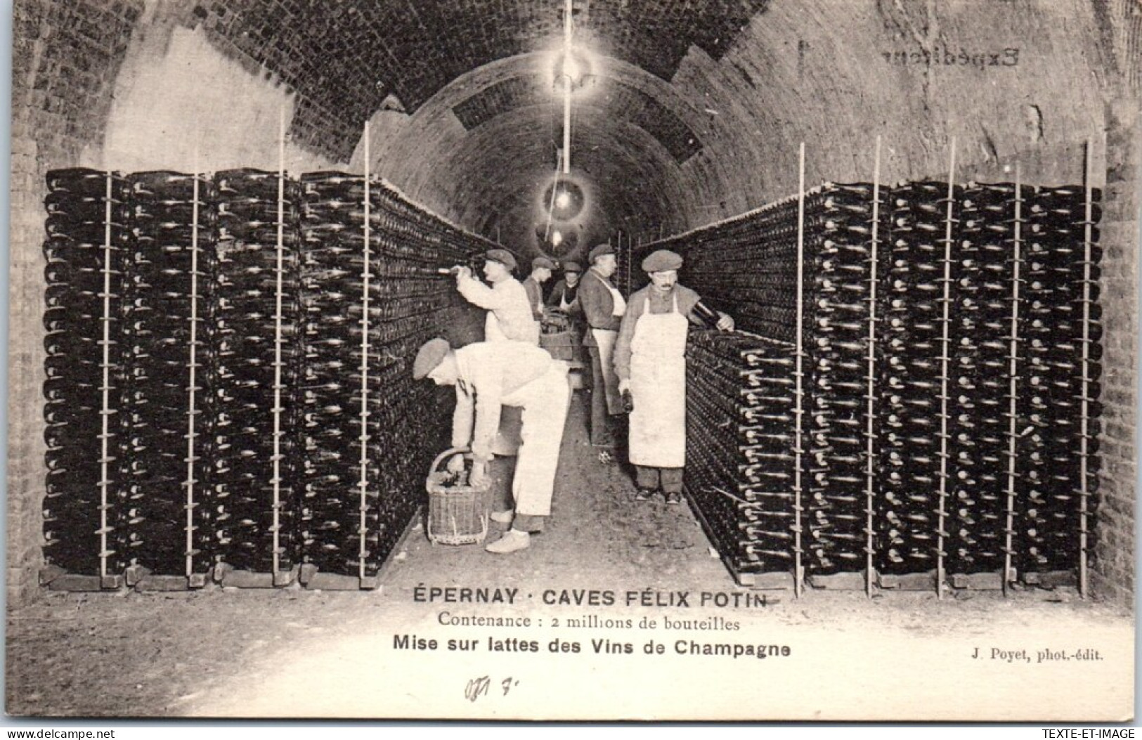 51 EPERNAY - Caves Felix Potin, Mise En Lattes Du Champagne  - Epernay