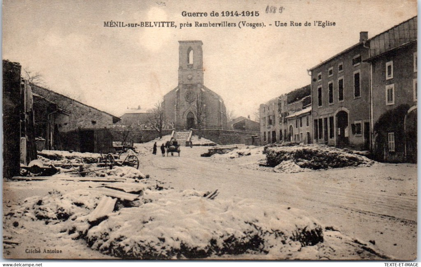 88 MENIL SUR BELVITTE - Une Rue De L'eglise  - Altri & Non Classificati