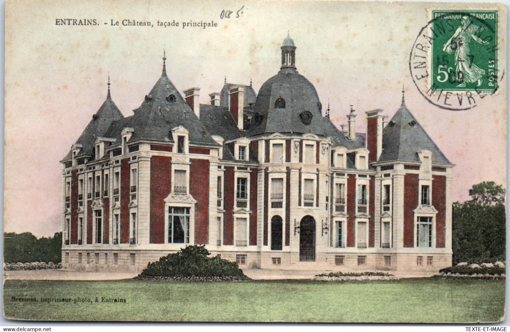 58 ENTRAIN SUR NOHAIN - Le Chateau, Facade Principale  - Andere & Zonder Classificatie
