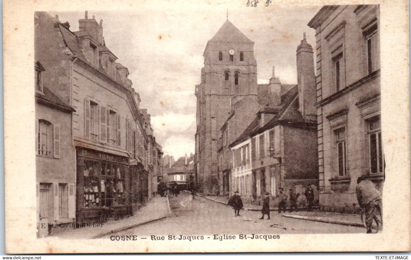 58 COSNE SUR LOIRE - Rue Saint Jacques, Eglise Saint Jacques  - Cosne Cours Sur Loire