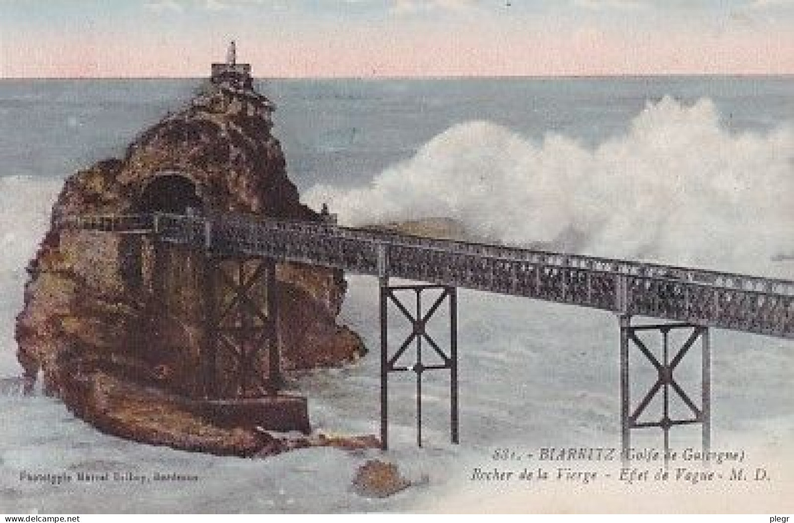 64122 01 47#0+19 - BIARRITZ * - ROCHER DE LA VIERGE - EFFET DE VAGUE - Biarritz