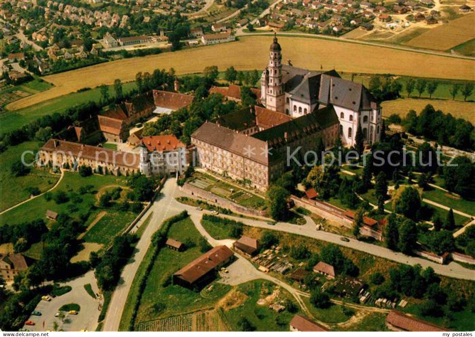 72905574 Neresheim Fliegeraufnahme Abteikirche Neresheim - Autres & Non Classés