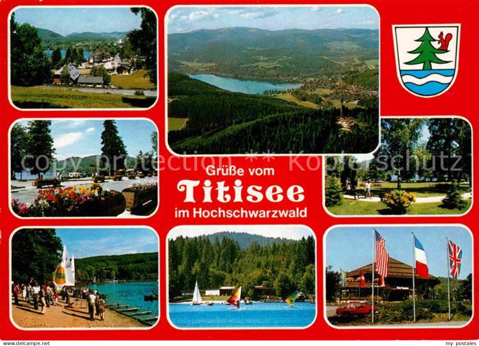 72904761 Titisee Fliegeraufnahme Ufer Kurpark Promenade Teilansicht  Titisee - Titisee-Neustadt