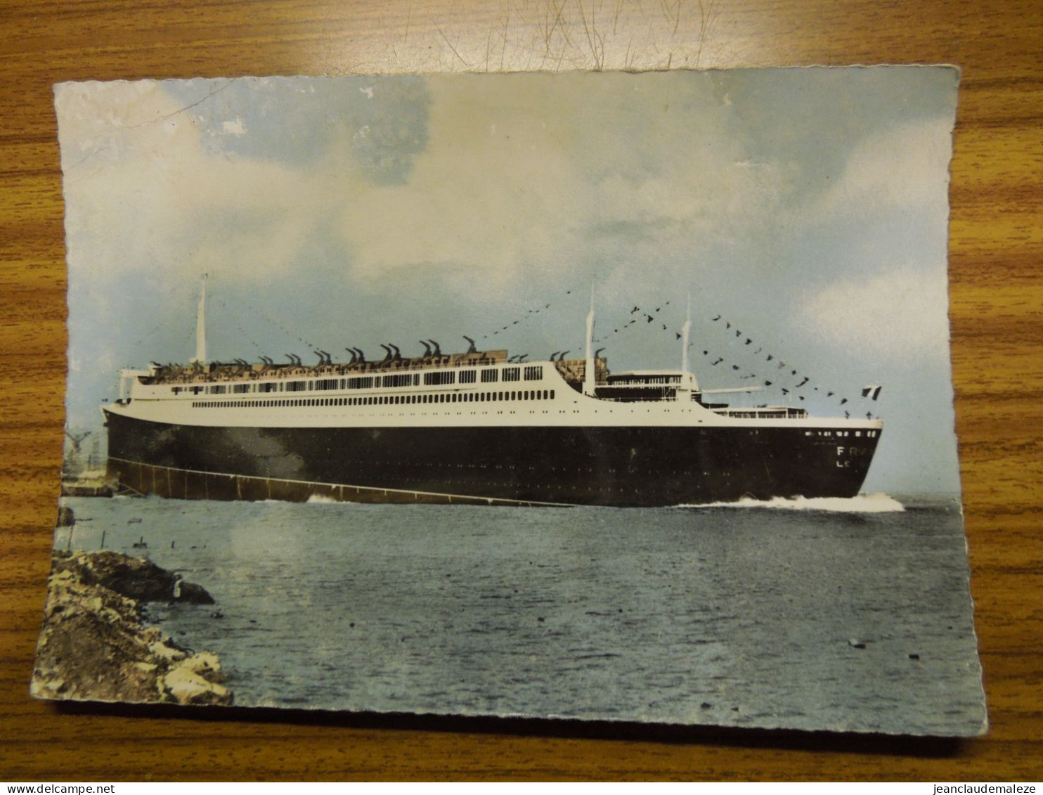 Paquebot Le France A épousé La Mer , Bel état, Non écrite  1960 - Steamers