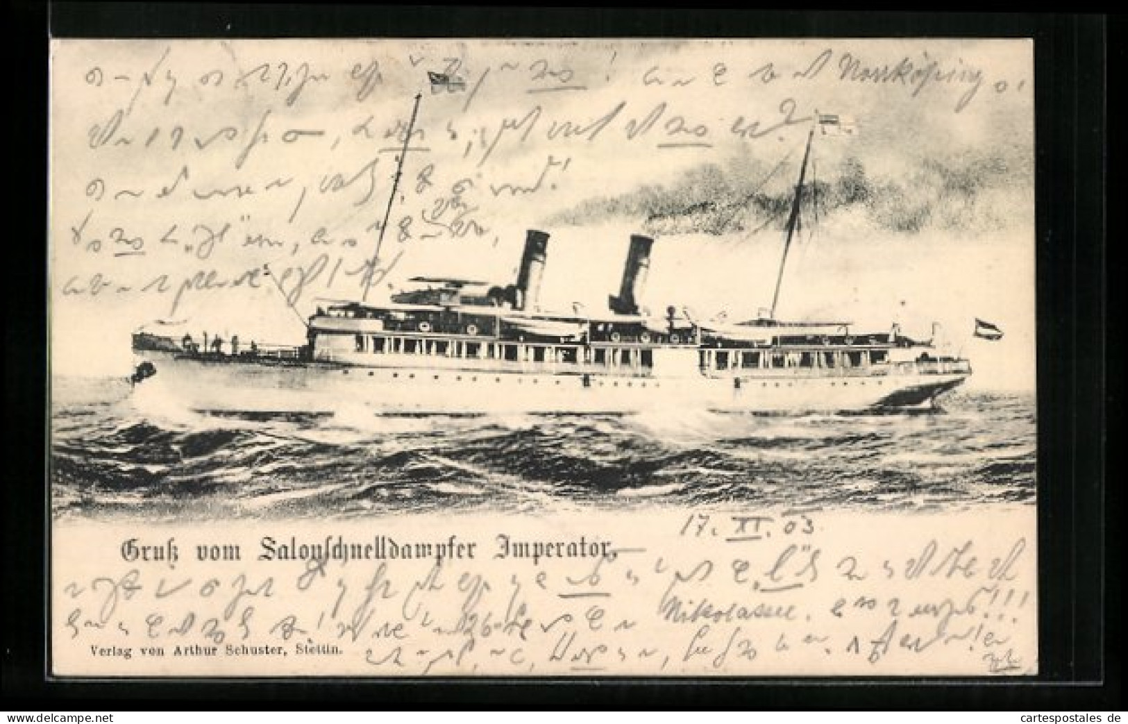 AK Salonschnelldampfer Imperator Auf See  - Steamers