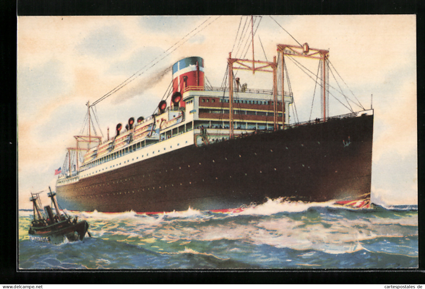 Künstler-AK Passagierschiff SS President Roosevelt  - Steamers