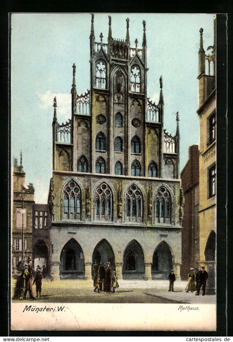 AK Münster I. W., Rathaus  - Münster