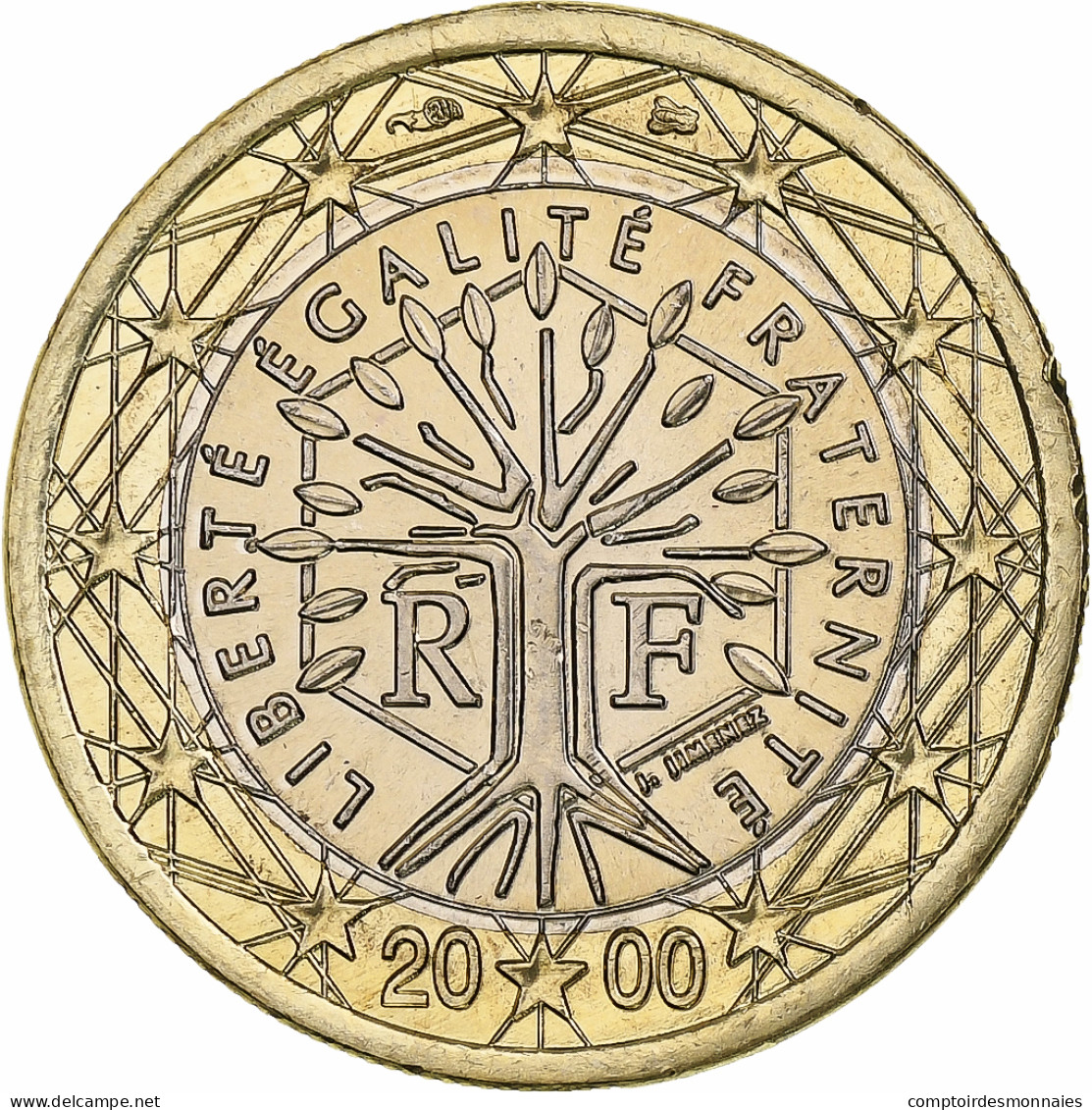 France, Euro, 2000, Pessac, Bimétallique, SPL, KM:1288 - Frankreich