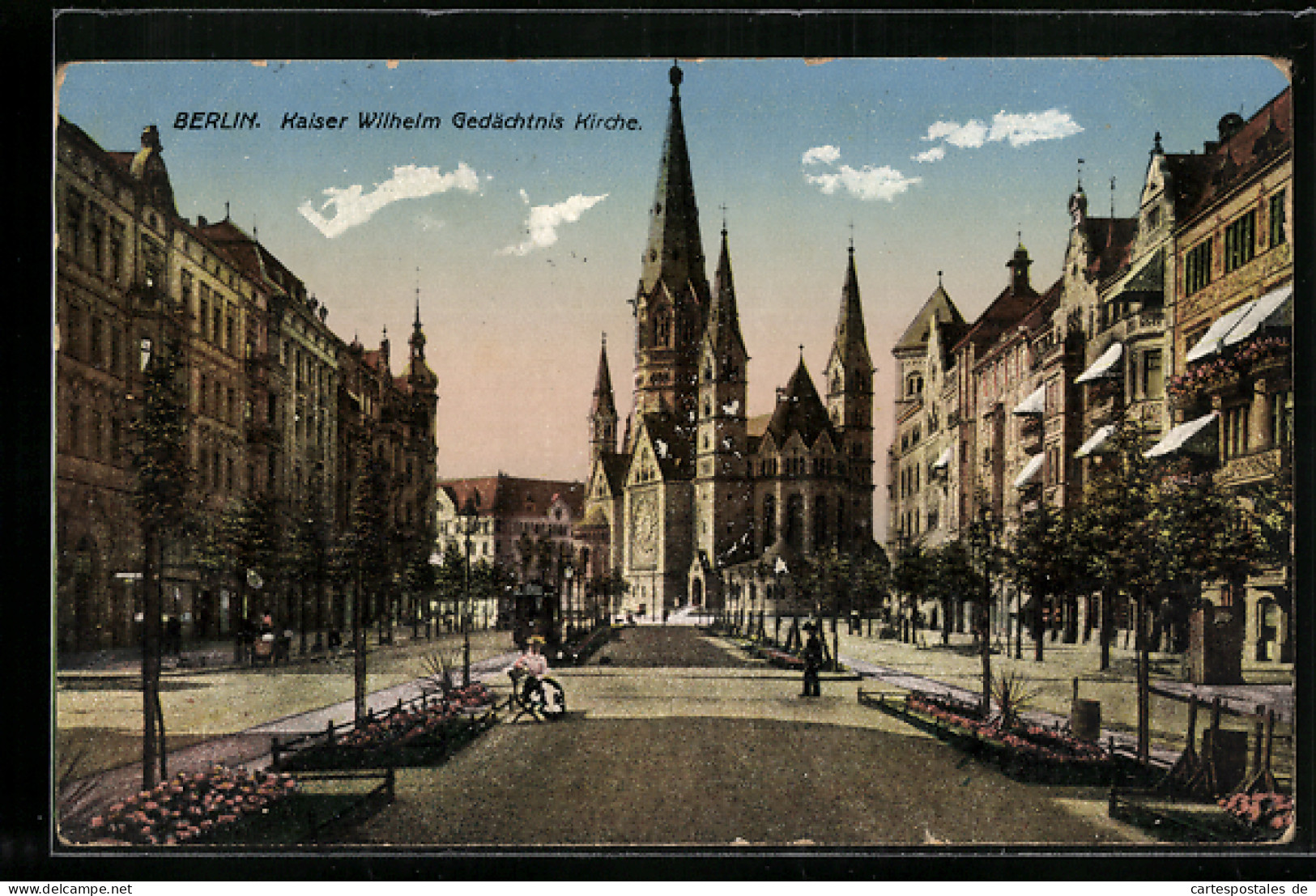 AK Berlin-Charlottenburg, Kaiser Wilhelm Gedächtniskirche An Der Tauenzienstrasse  - Charlottenburg