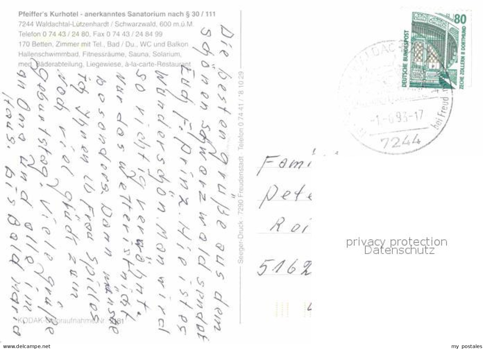 72904473 Luetzenhardt Pfeiffers Kurhotel Sanatorium Schwimmbad Luetzenhardt - Other & Unclassified