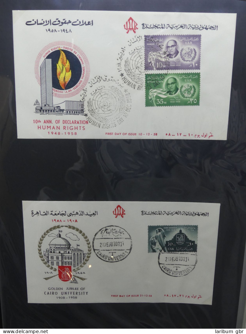 UAR Ägypten FDCs ab 1953 besammelt über 150 Stück im Ringbinder #LY694