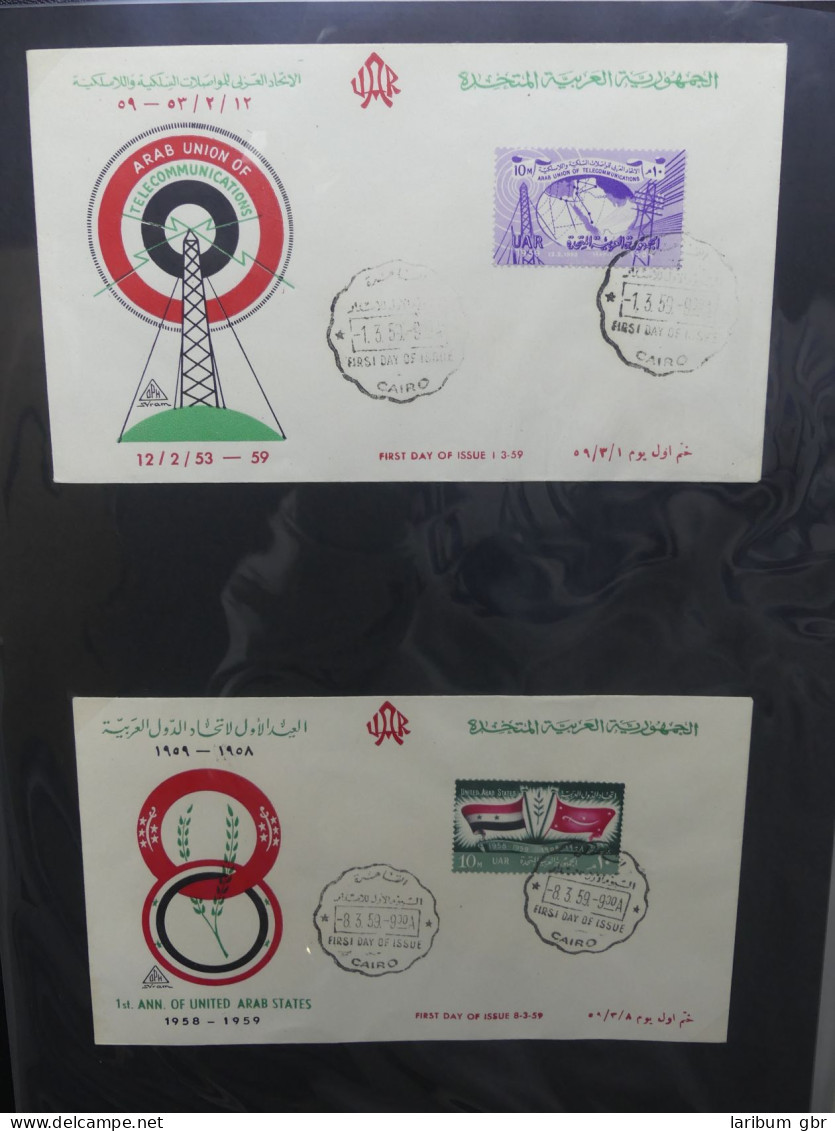 UAR Ägypten FDCs ab 1953 besammelt über 150 Stück im Ringbinder #LY694