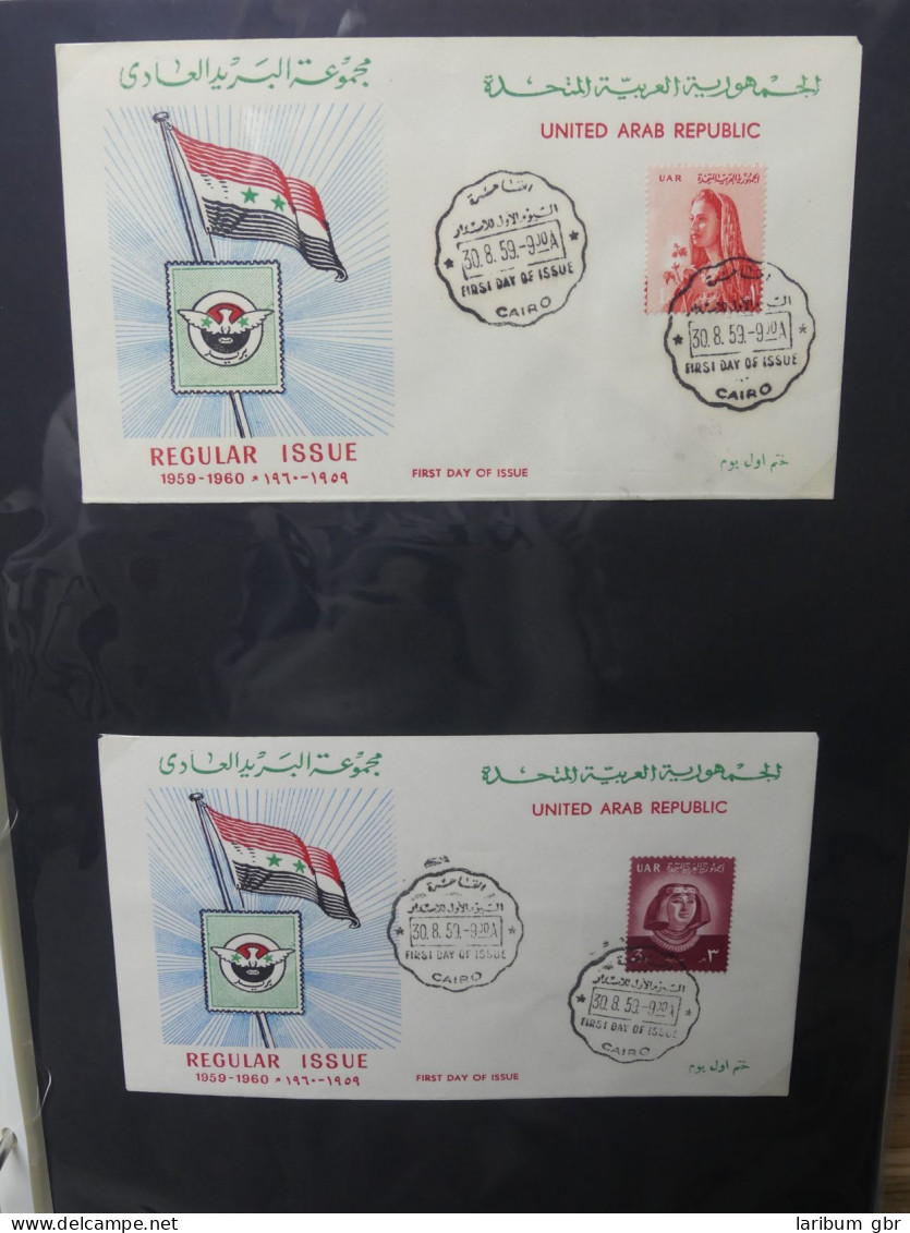 UAR Ägypten FDCs ab 1953 besammelt über 150 Stück im Ringbinder #LY694