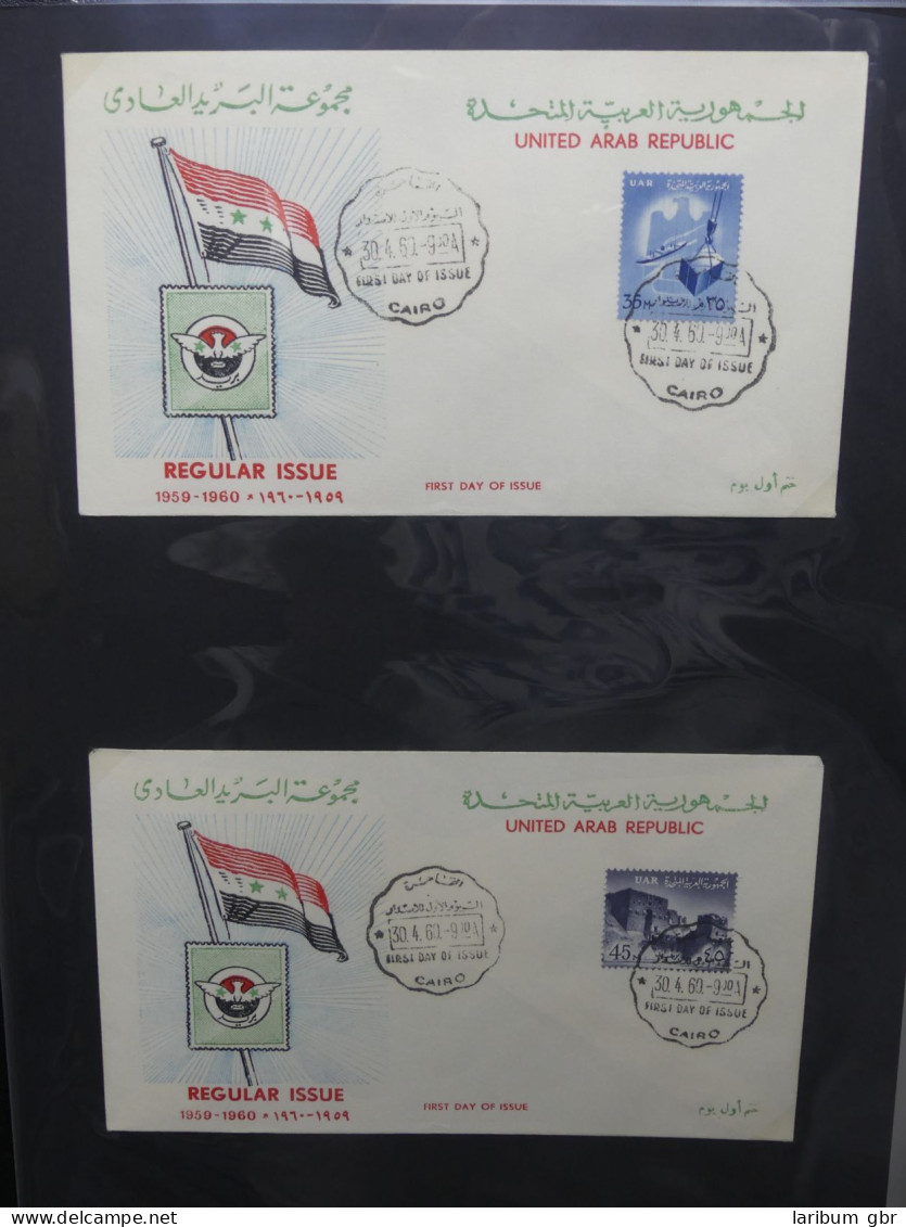 UAR Ägypten FDCs ab 1953 besammelt über 150 Stück im Ringbinder #LY694