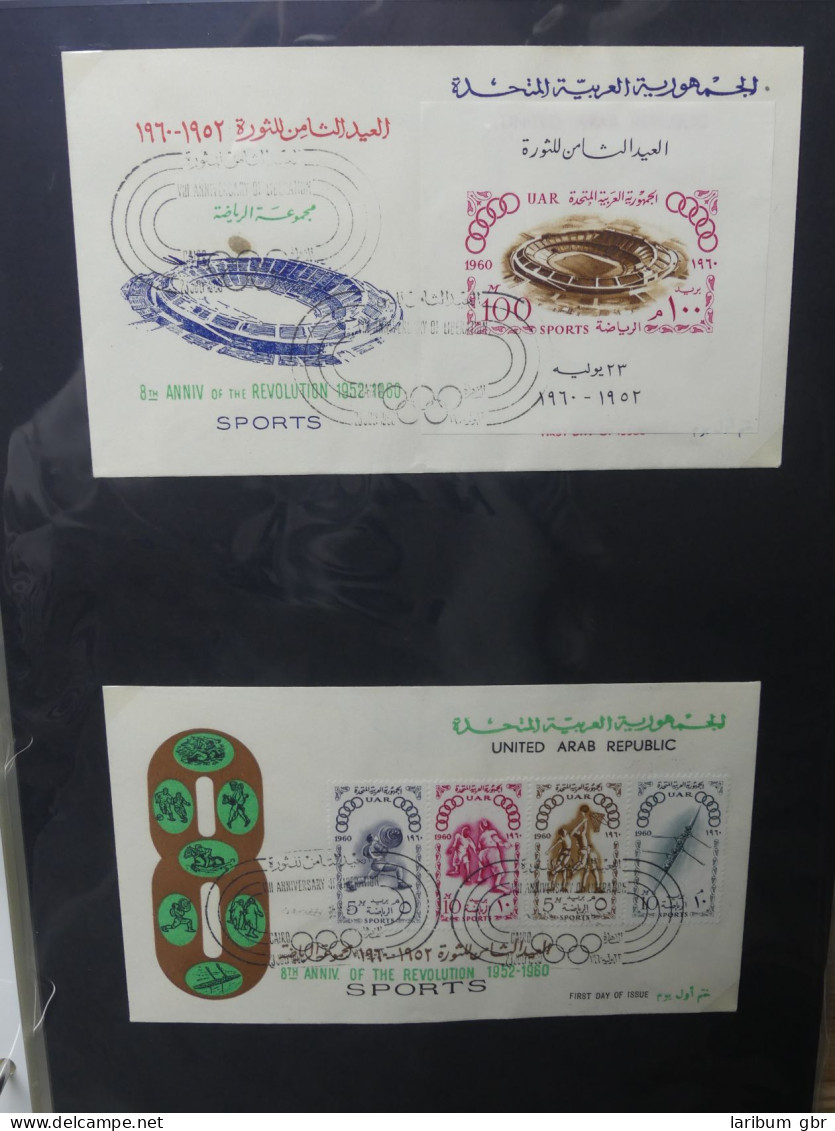 UAR Ägypten FDCs ab 1953 besammelt über 150 Stück im Ringbinder #LY694