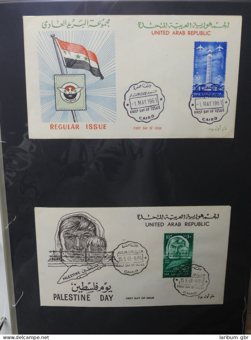 UAR Ägypten FDCs ab 1953 besammelt über 150 Stück im Ringbinder #LY694