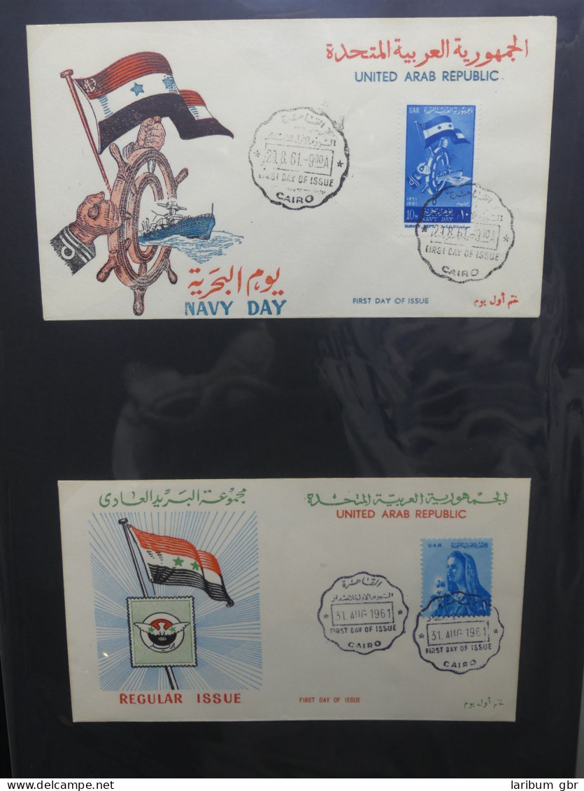 UAR Ägypten FDCs ab 1953 besammelt über 150 Stück im Ringbinder #LY694