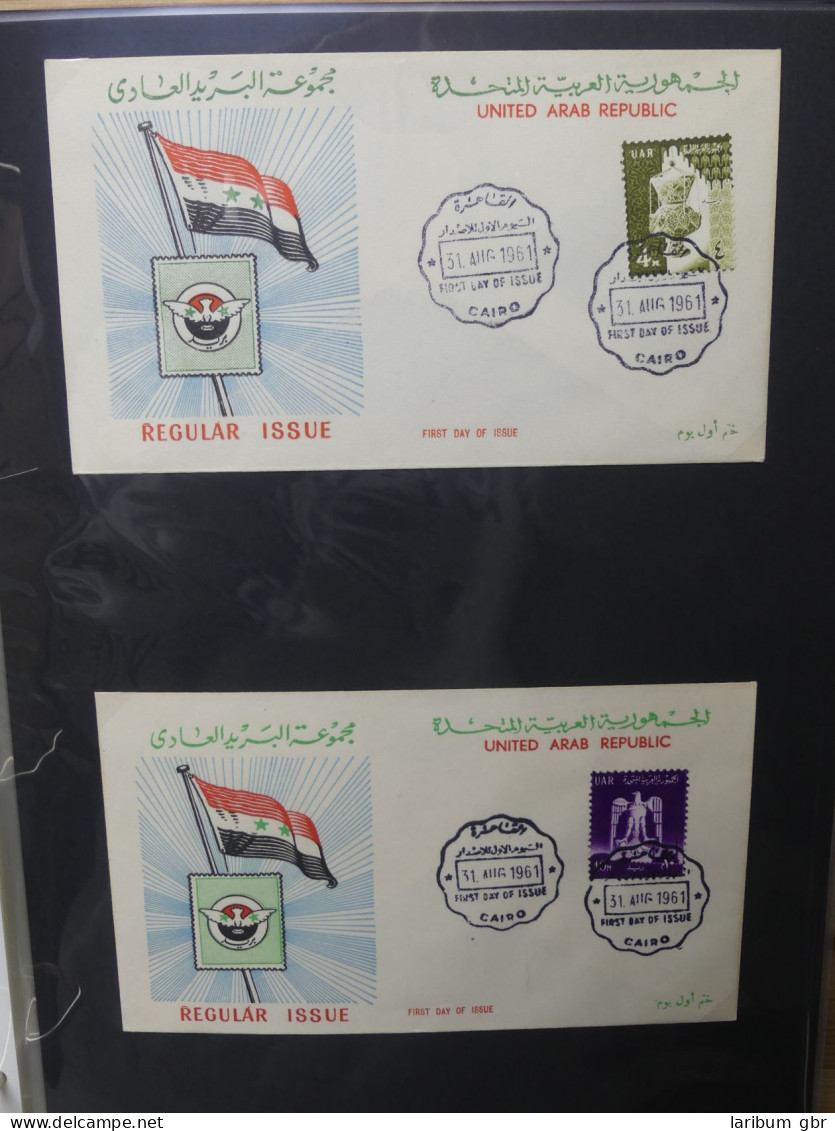 UAR Ägypten FDCs ab 1953 besammelt über 150 Stück im Ringbinder #LY694