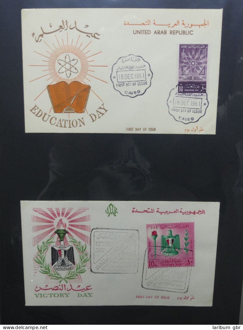 UAR Ägypten FDCs ab 1953 besammelt über 150 Stück im Ringbinder #LY694