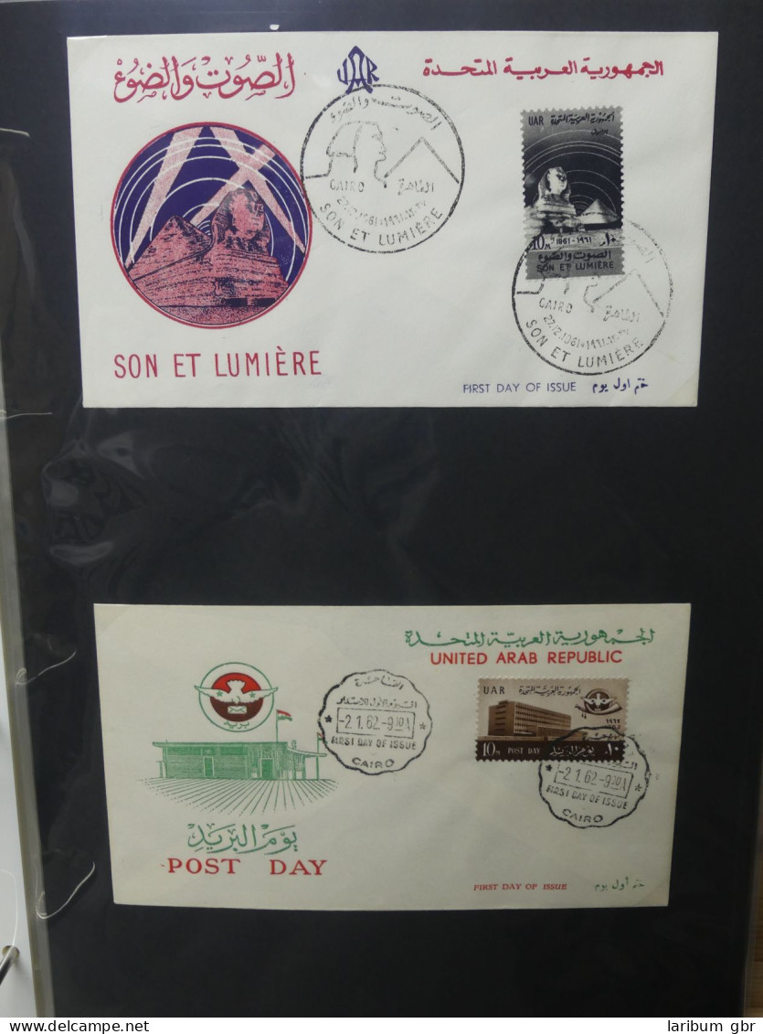 UAR Ägypten FDCs ab 1953 besammelt über 150 Stück im Ringbinder #LY694