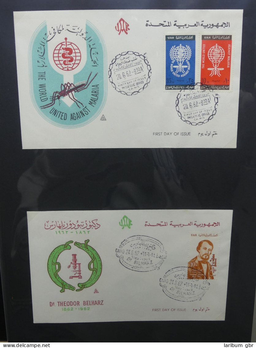 UAR Ägypten FDCs ab 1953 besammelt über 150 Stück im Ringbinder #LY694