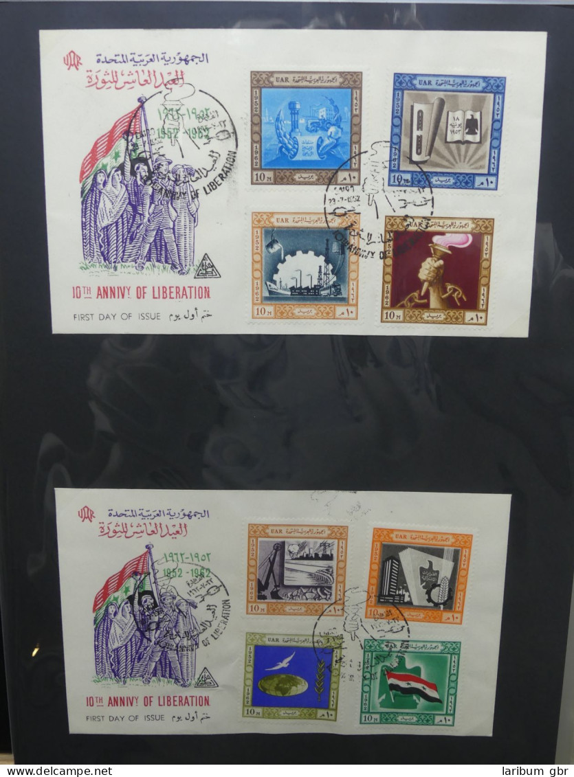 UAR Ägypten FDCs ab 1953 besammelt über 150 Stück im Ringbinder #LY694