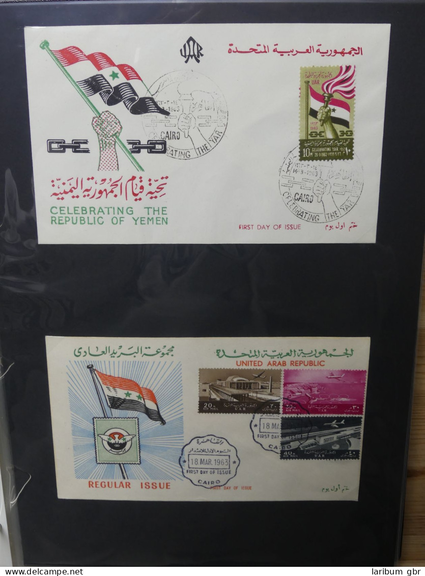 UAR Ägypten FDCs ab 1953 besammelt über 150 Stück im Ringbinder #LY694