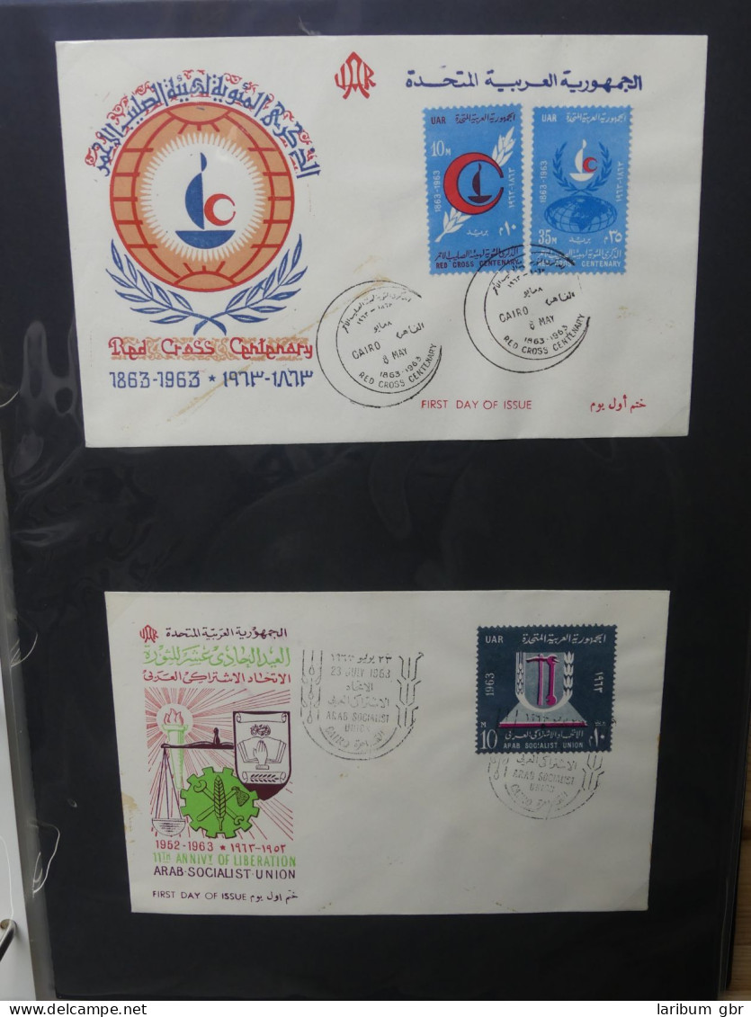 UAR Ägypten FDCs ab 1953 besammelt über 150 Stück im Ringbinder #LY694