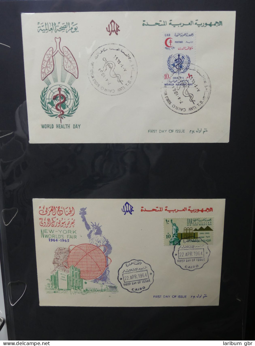 UAR Ägypten FDCs ab 1953 besammelt über 150 Stück im Ringbinder #LY694