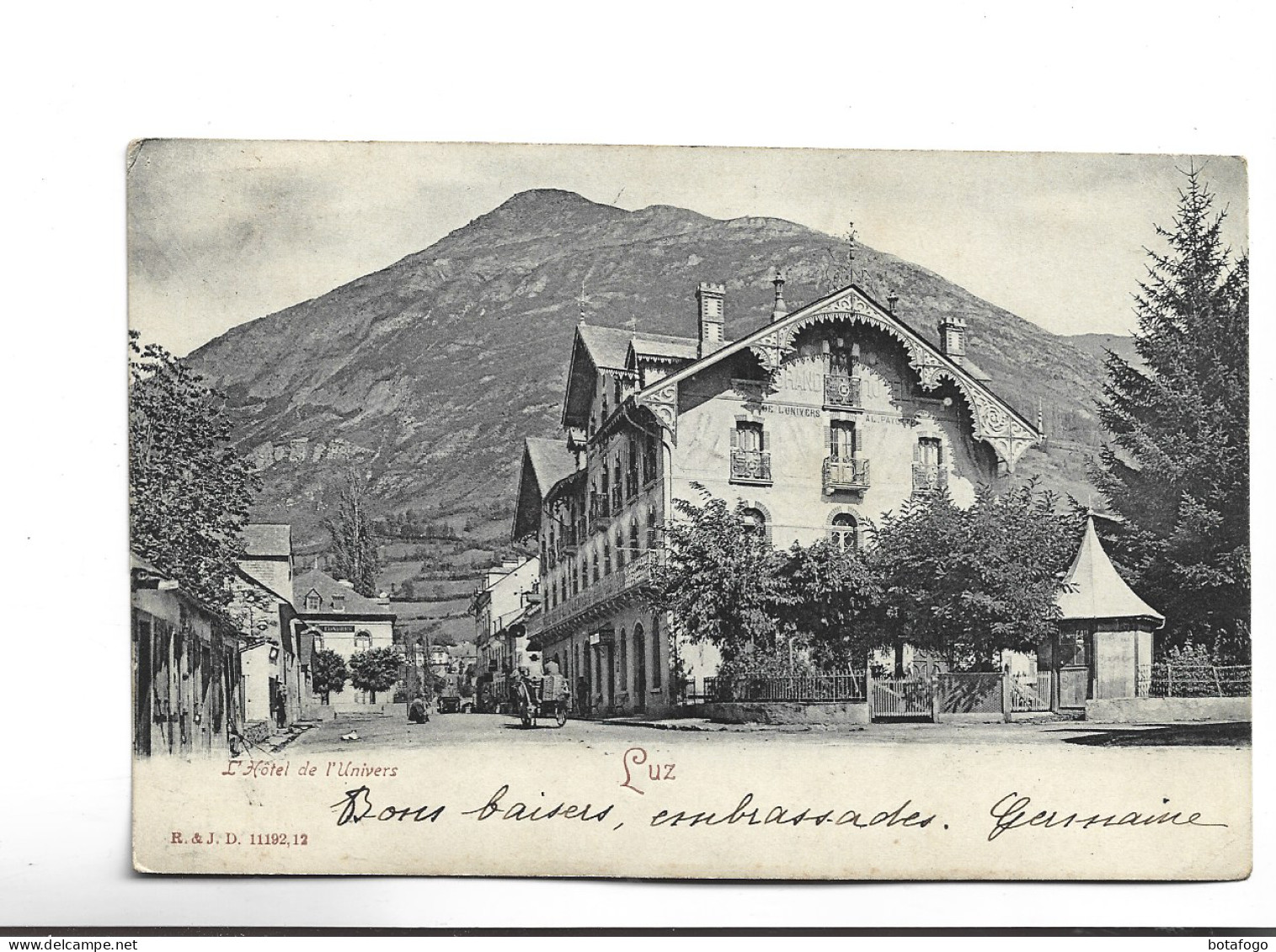 CPA DPT 65 LUZ , L HOTEL DE LUNIVERS  En 1903! - Luz Saint Sauveur