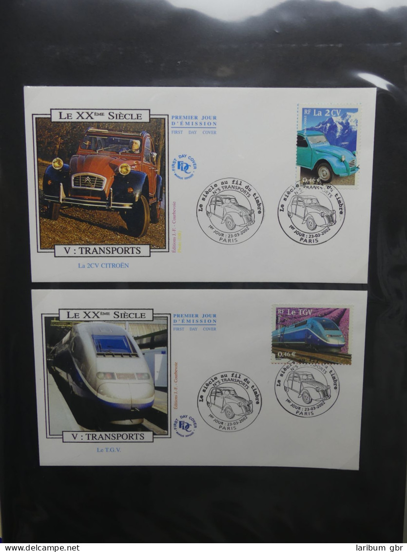 Frankreich und Gebiete FDCs ab 2002 besammelt im Ringbinder #LY693