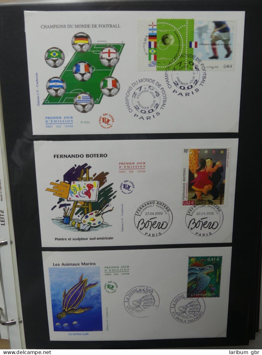 Frankreich und Gebiete FDCs ab 2002 besammelt im Ringbinder #LY693