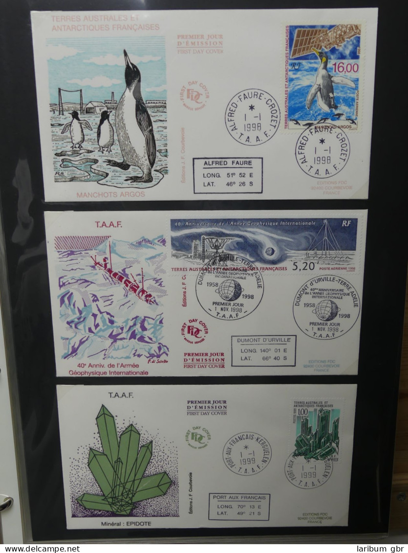 Frankreich und Gebiete FDCs ab 2002 besammelt im Ringbinder #LY693