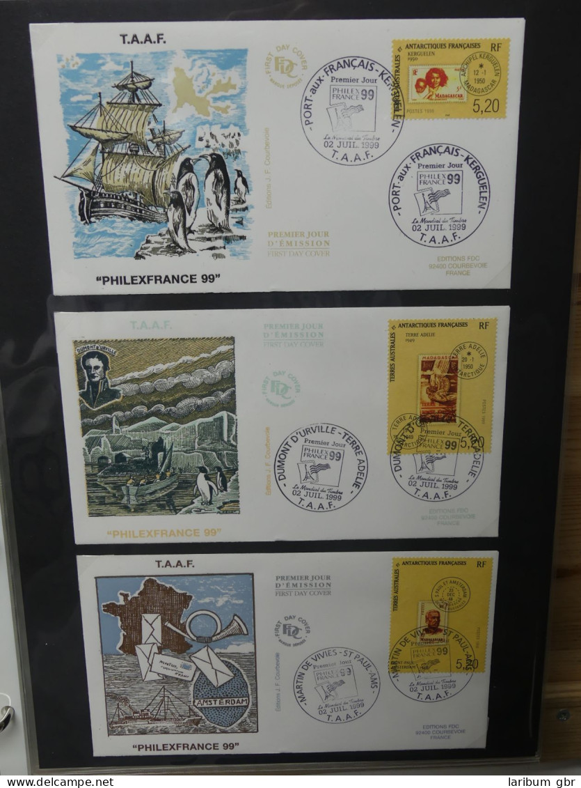 Frankreich und Gebiete FDCs ab 2002 besammelt im Ringbinder #LY693