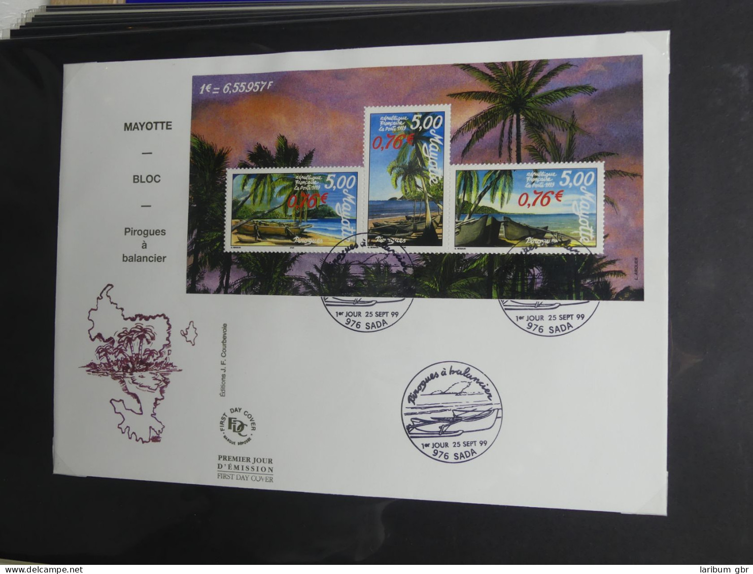 Frankreich und Gebiete FDCs ab 2002 besammelt im Ringbinder #LY693