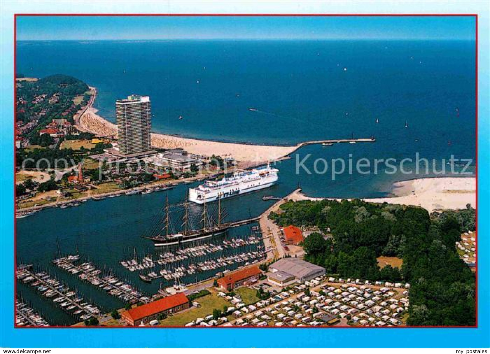 72904329 Travemuende Ostseebad Fliegeraufnahme Hafen Strand Travemuende Ostseeba - Luebeck