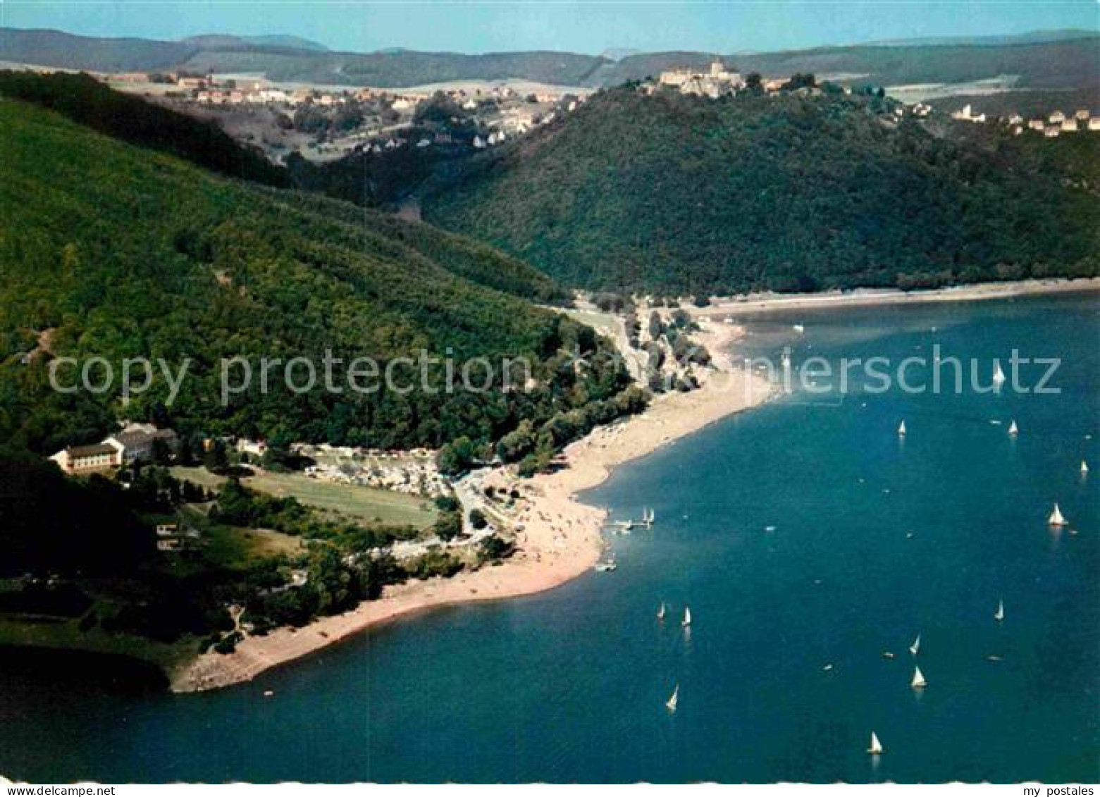 72904325 Waldeck Edersee Fliegeraufnahme Mit Schloss Und Strand Edersee - Andere & Zonder Classificatie