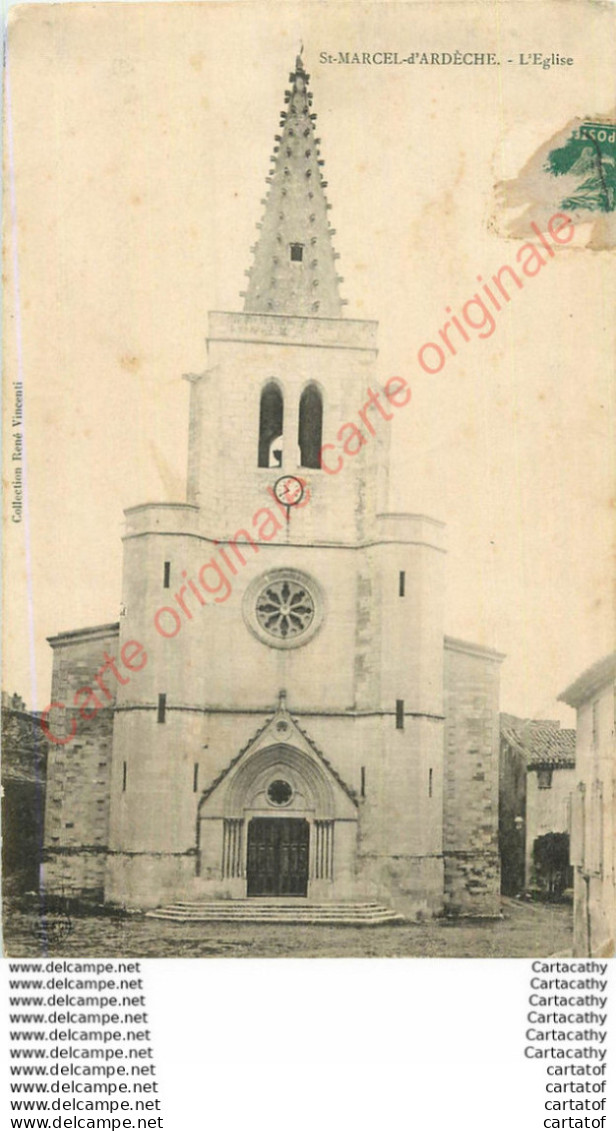 07.  SAINT MARCEL D'ARDECHE .  L'Eglise . - Autres & Non Classés