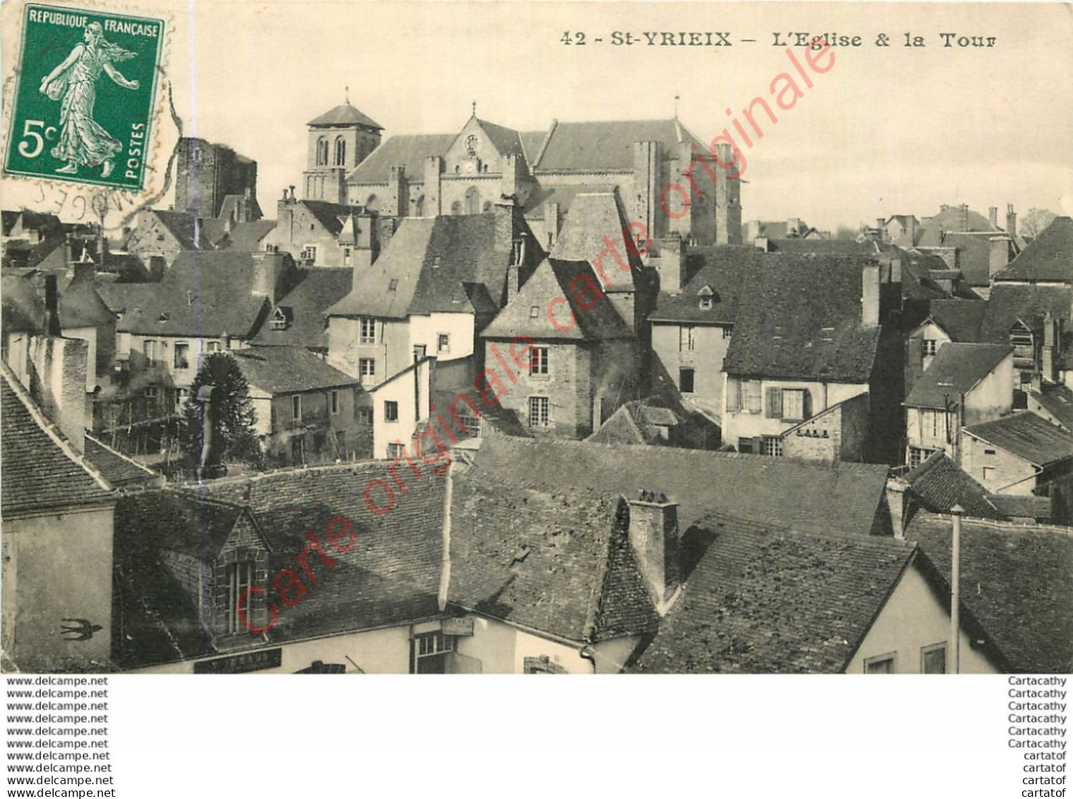 87.  SAINT YRIEIX .  L'Eglise Et La Tour . - Saint Yrieix La Perche