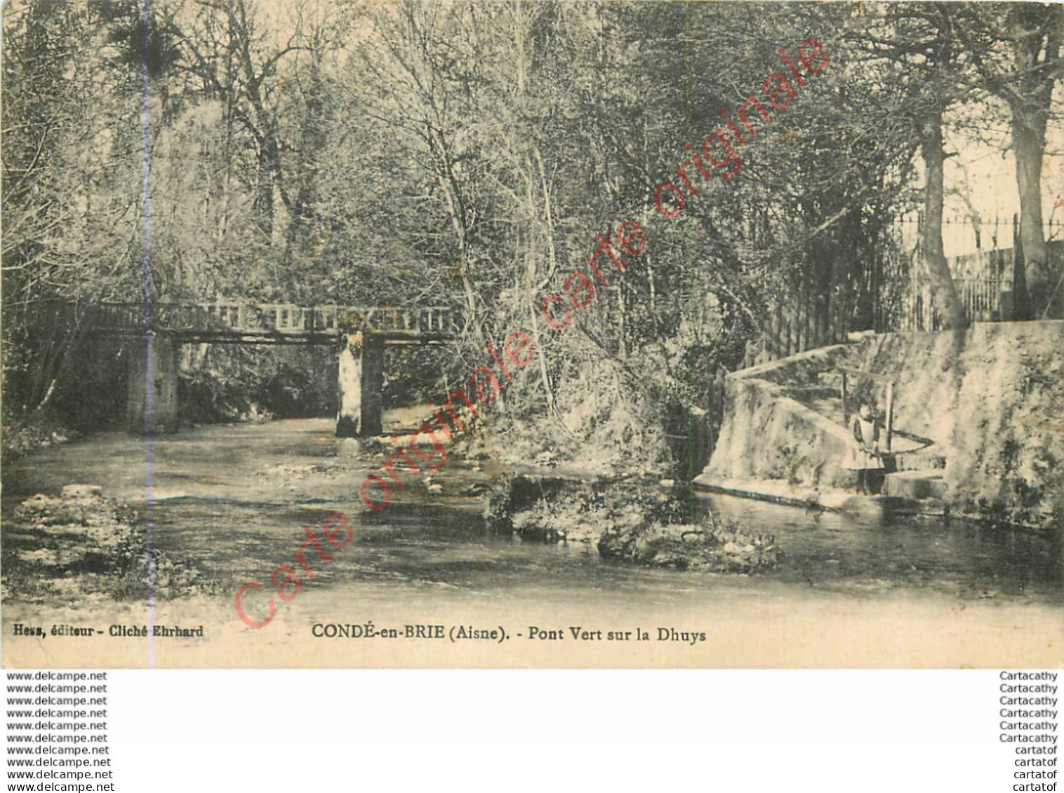 02.  CONDE En BRIE .  Pont Vert Sur Le Dhuys . - Andere & Zonder Classificatie